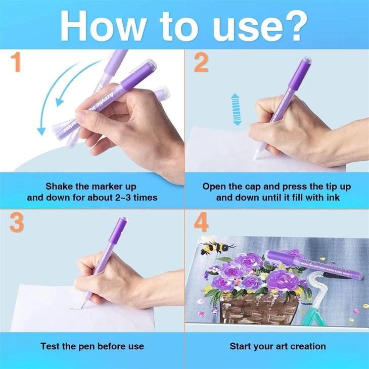 12colors Acrylic Paint Marker